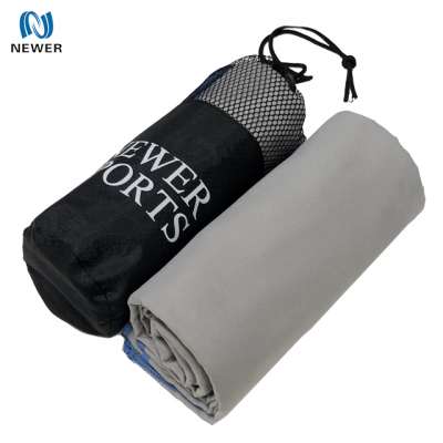 Wholesale high quality oem cheap lightweight fast drying large 80*160 no printed suede microfiber towel micro fiber towel