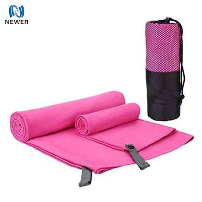 Premium Quality Drying Roll Large Custom Printed Suede Microfiber Beach Travel Golf Gym Sports Towels with Mesh Bag